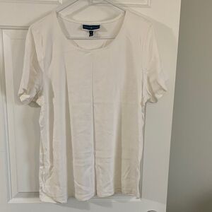 Karen Scott Cream Short Sleeve Top